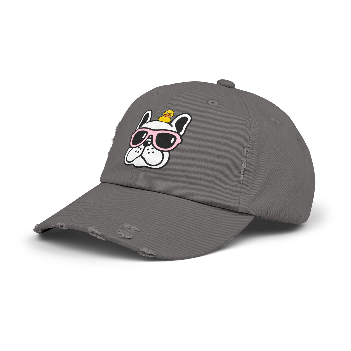 Dog and duck sunglass Unisex Distressed Cap