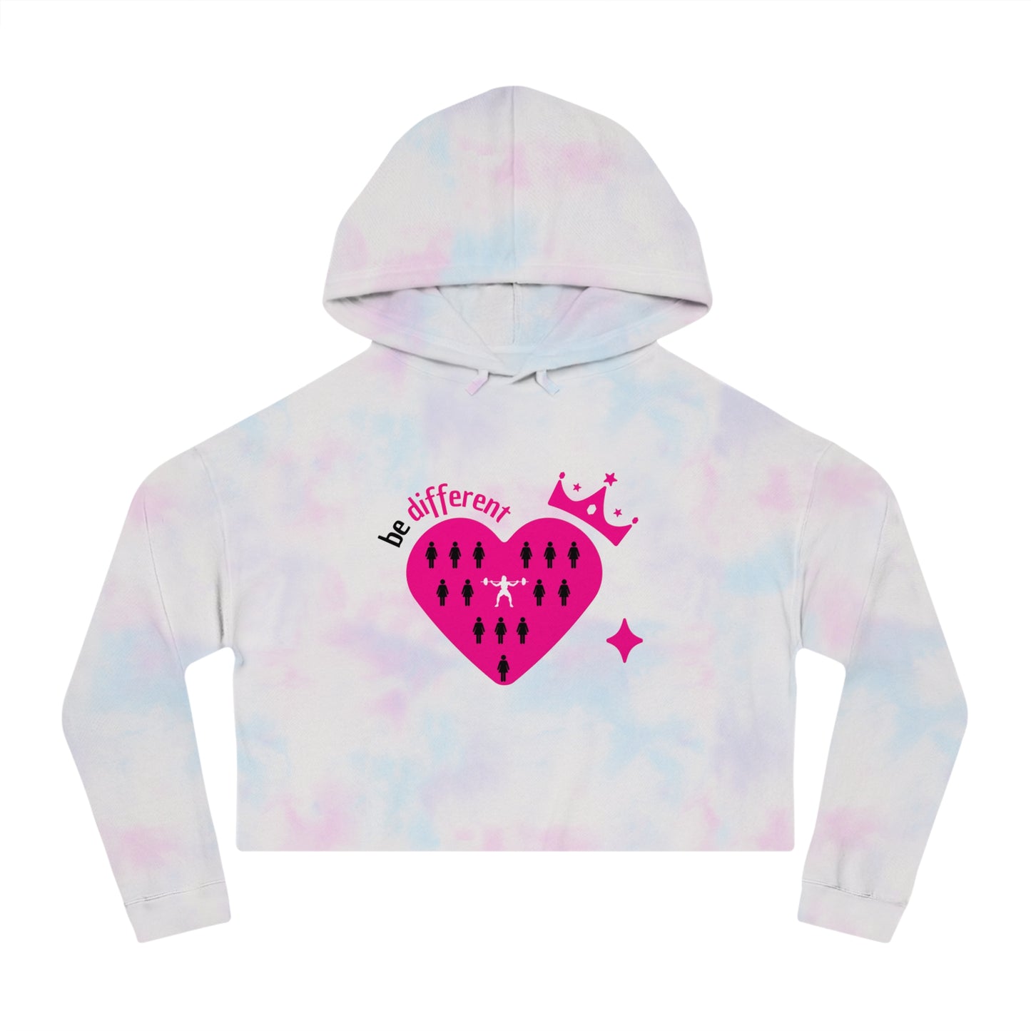 be different heart Women’s Cropped Hooded Sweatshirt