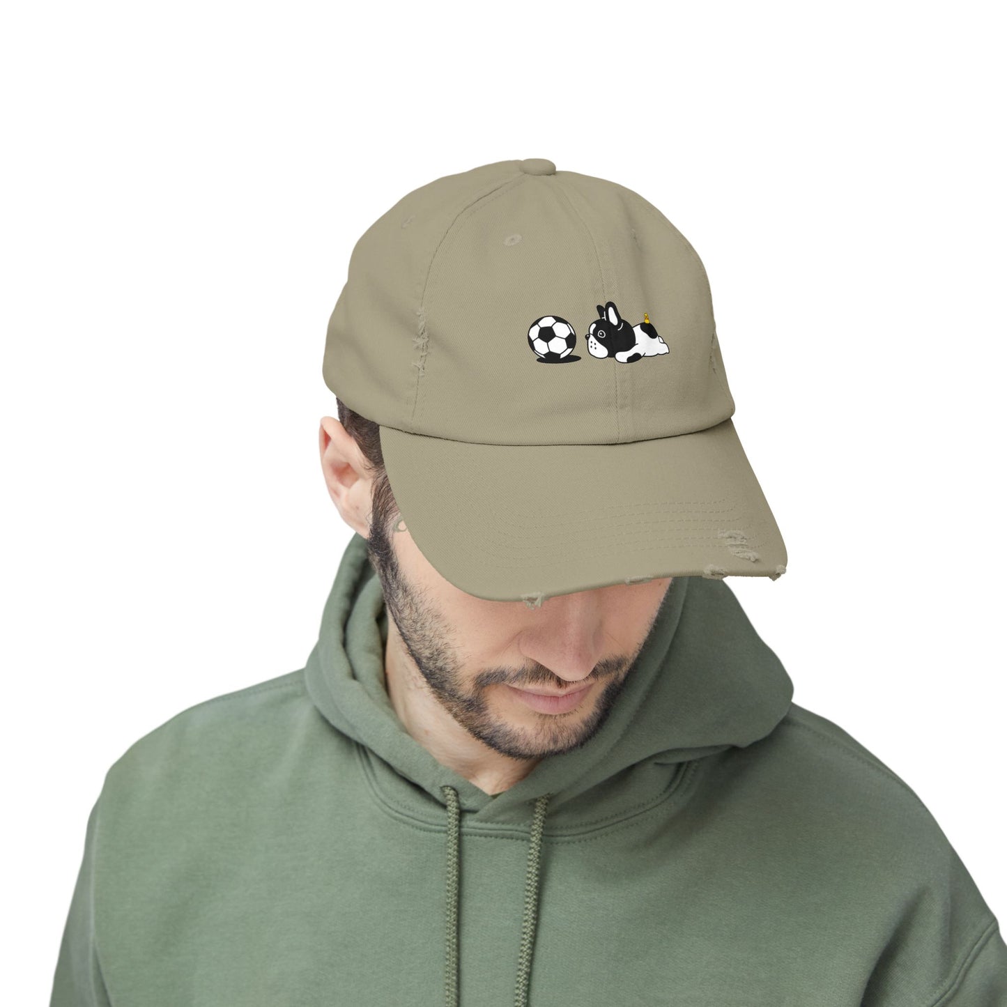 Dog soccer Unisex Distressed Cap