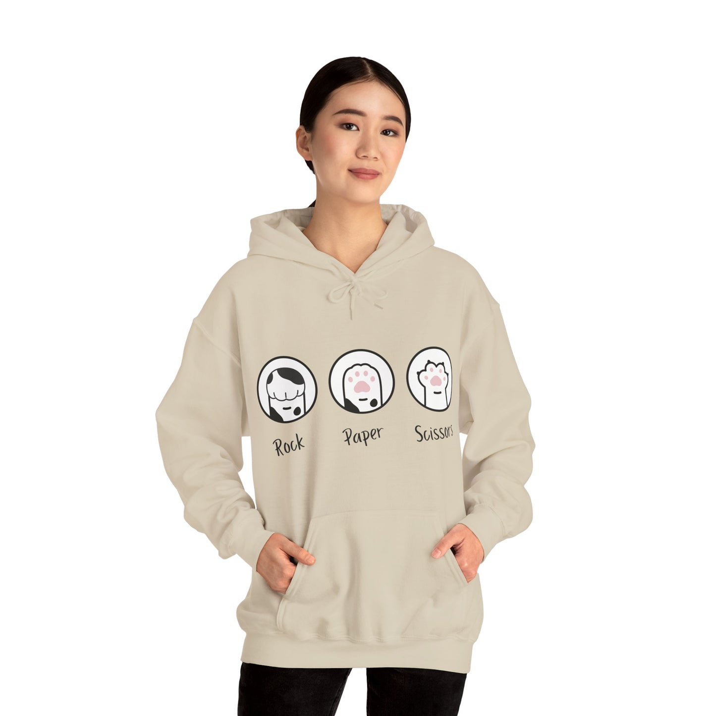 Rock paper scissors of Unisex Heavy Blend™ Hooded Sweatshirt