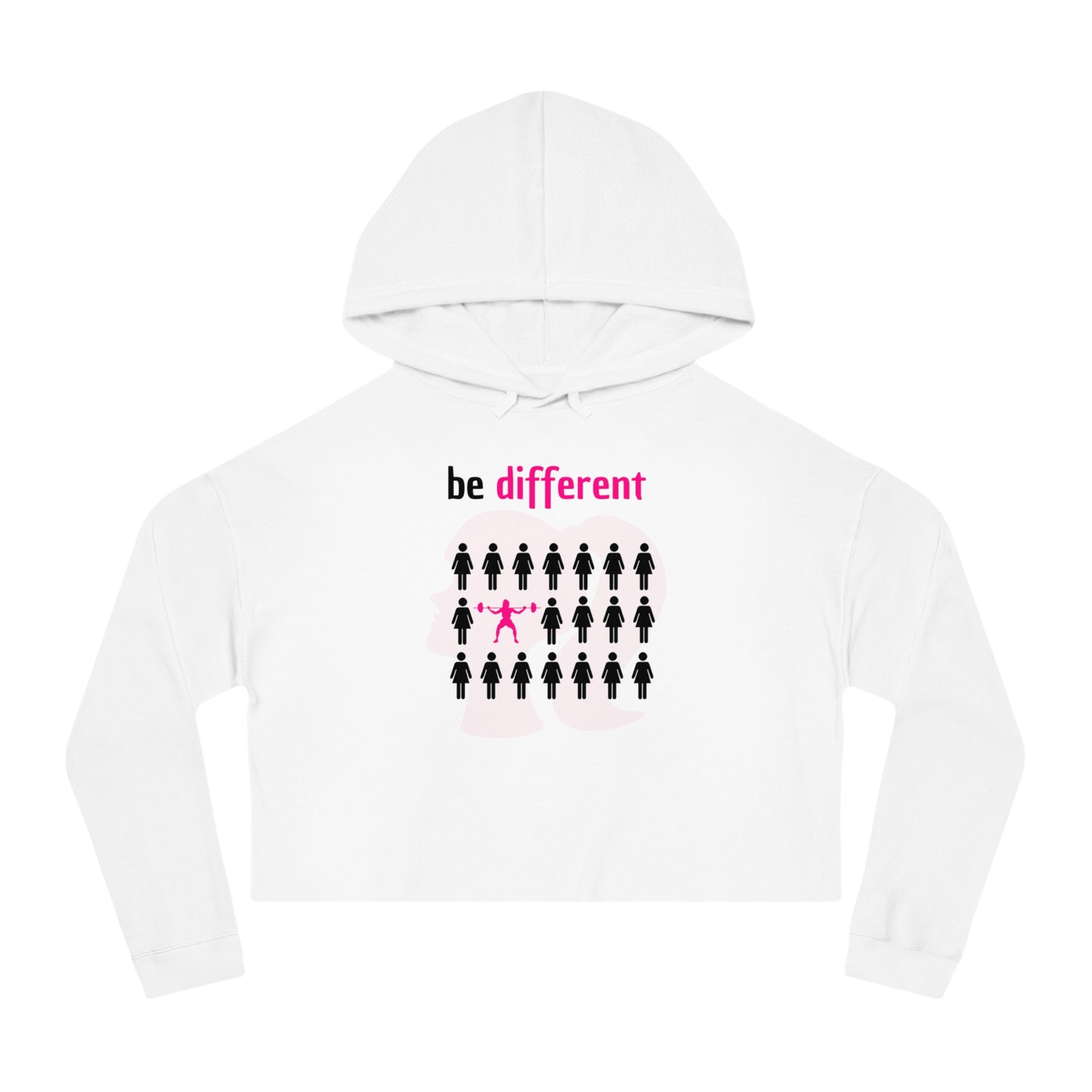 Be different Women’s Cropped Hooded Sweatshirt