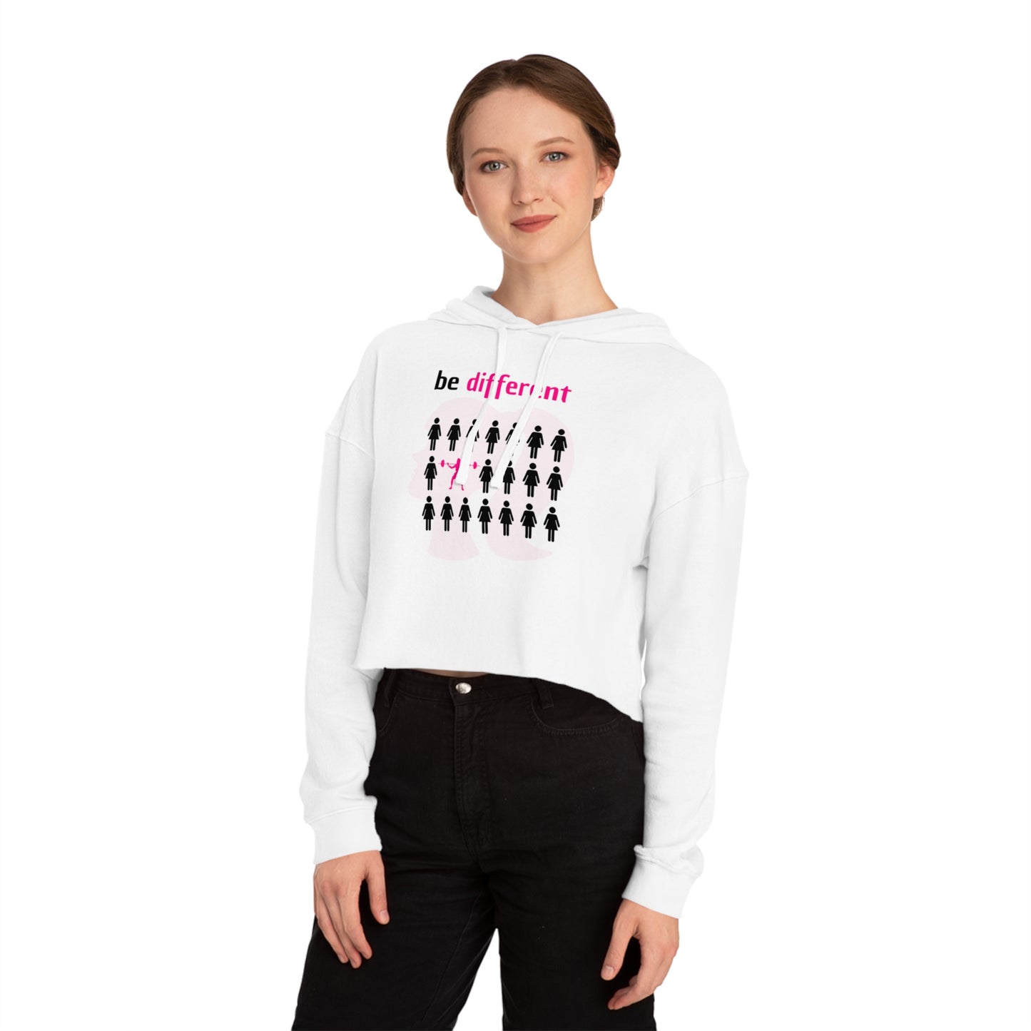 be different barbie Women’s Cropped Hooded Sweatshirt