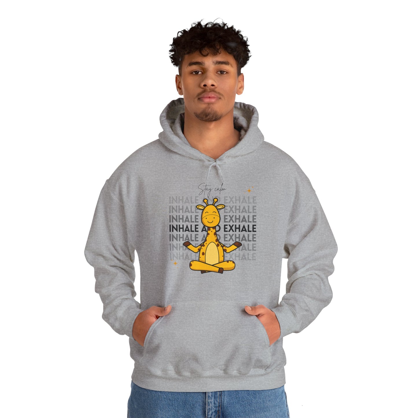 Inhale and Exhale of Unisex Heavy Blend™ Hooded Sweatshirt