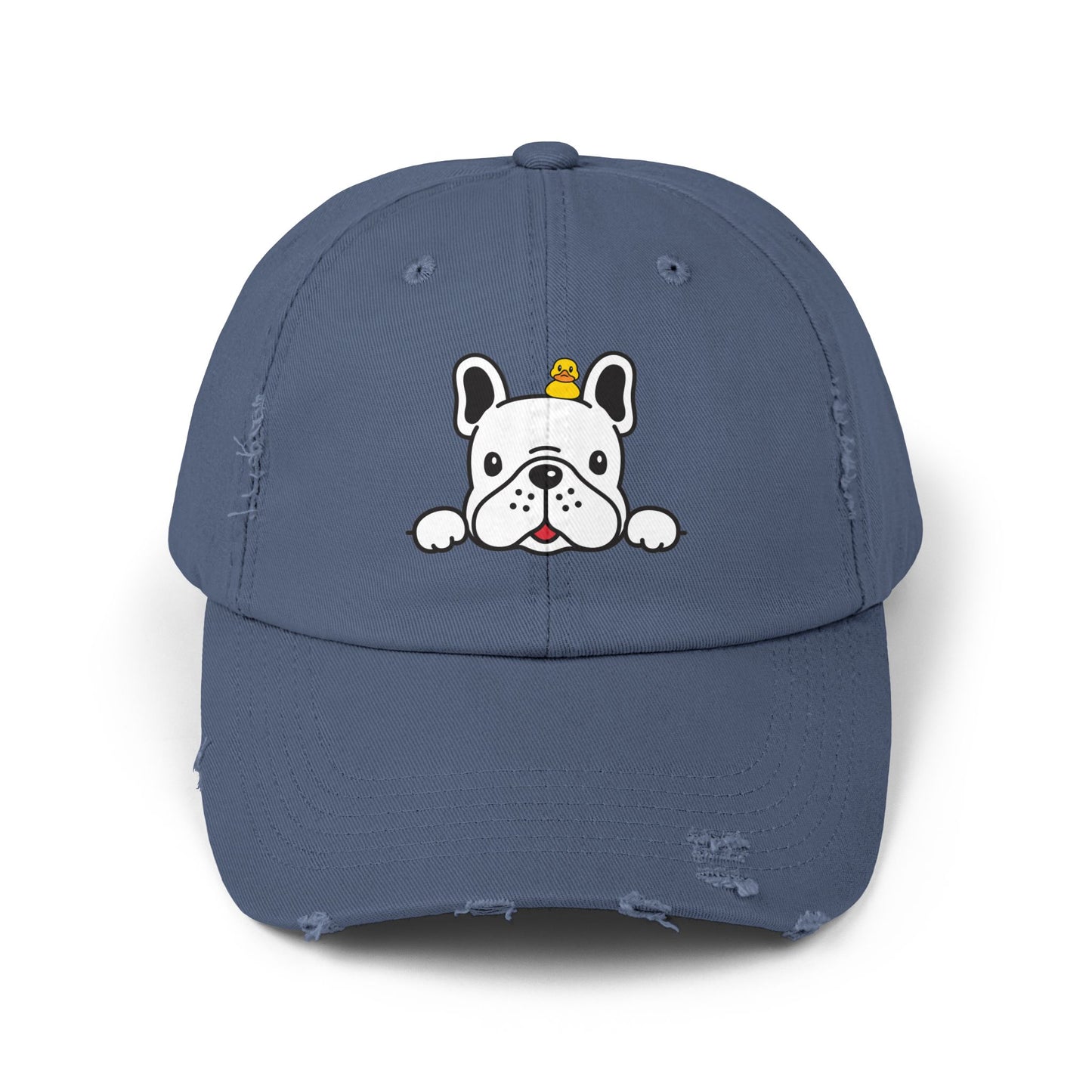 Dog and duck  1 Unisex Distressed Cap