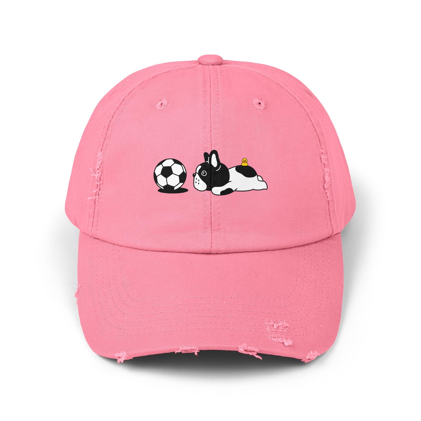 Dog soccer Unisex Distressed Cap