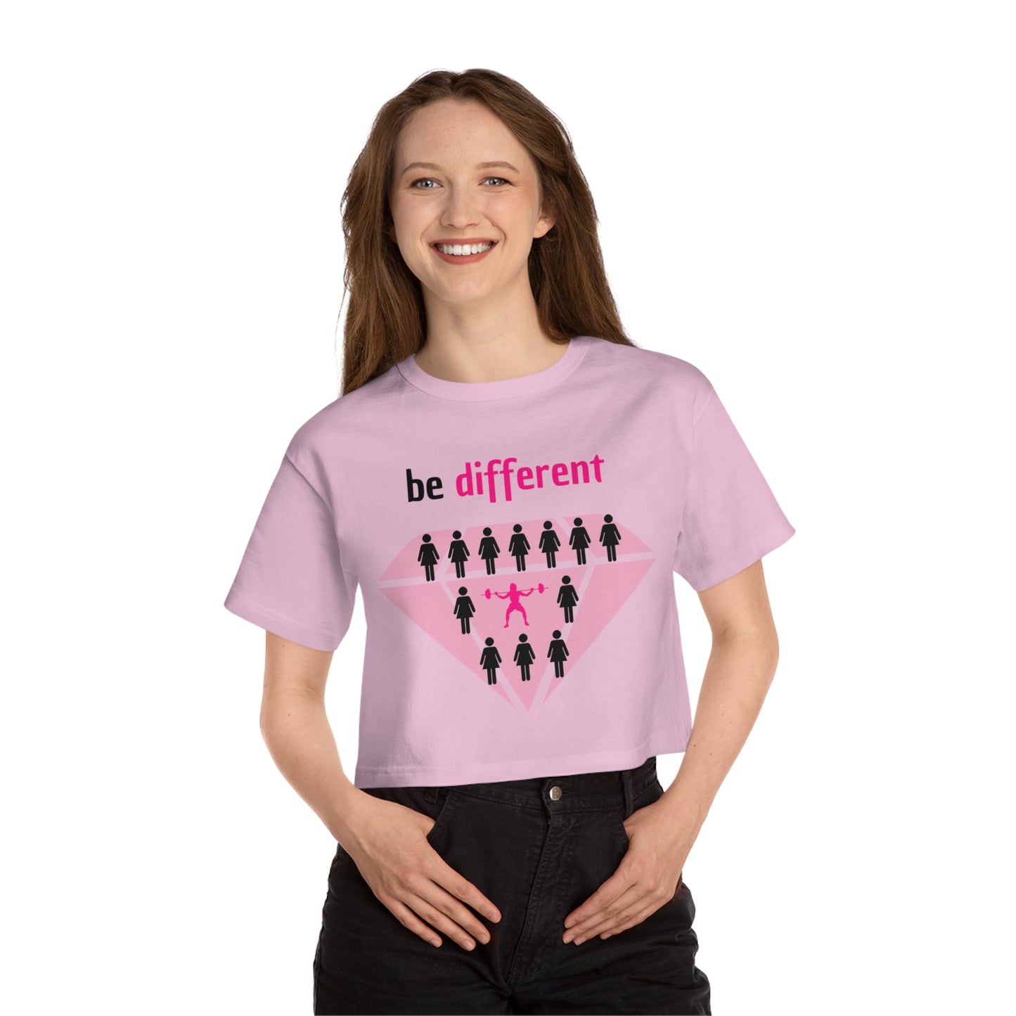 be different diamond Champion Women's Heritage Cropped T-Shirt