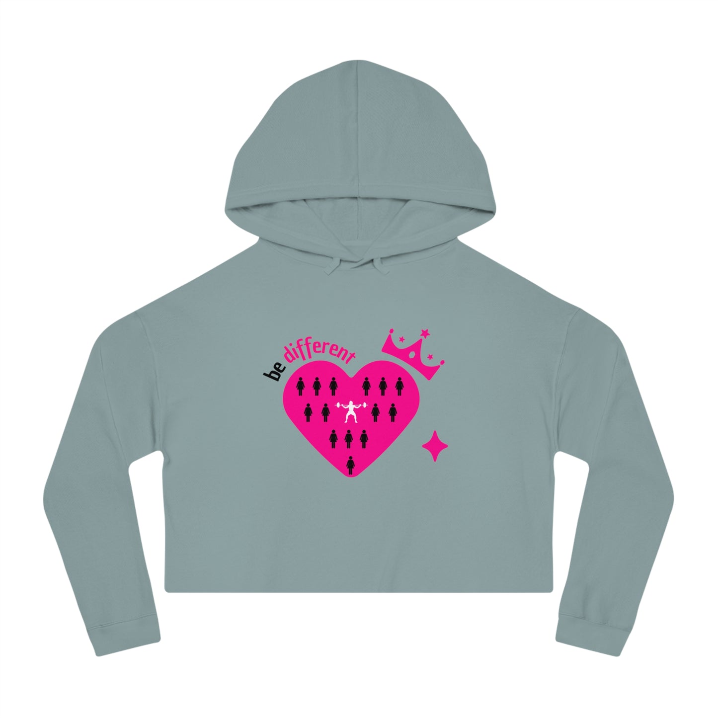 be different heart Women’s Cropped Hooded Sweatshirt