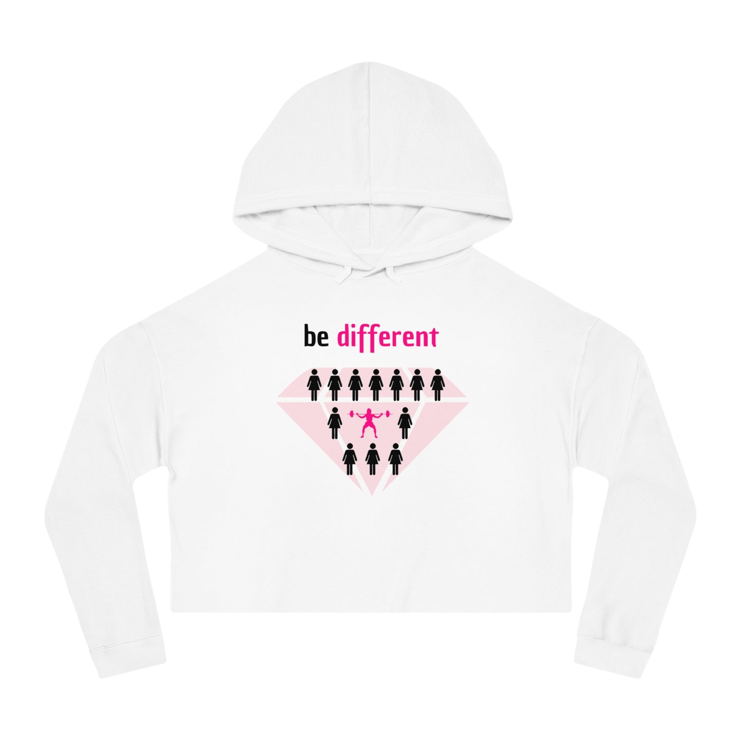 be different diamond Women’s Cropped Hooded Sweatshirt