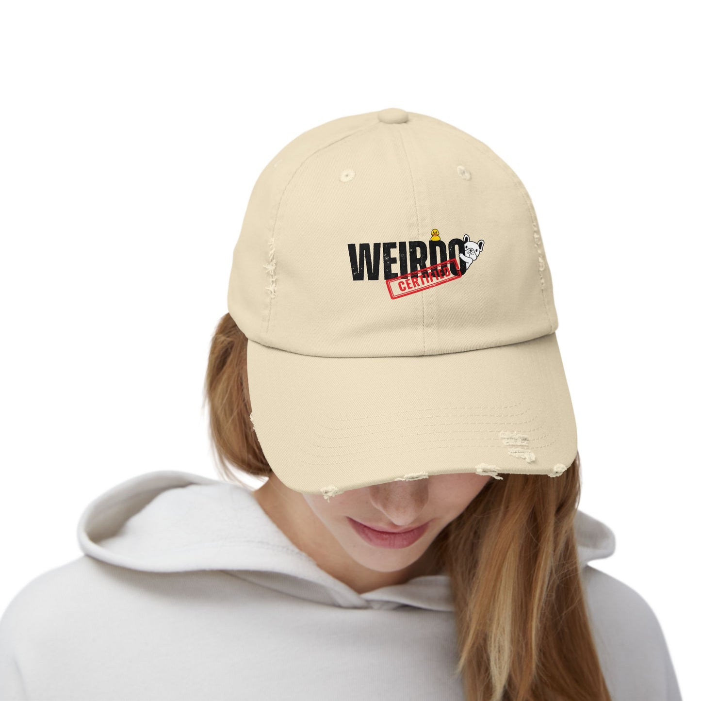 Weirdo Unisex Distressed Cap