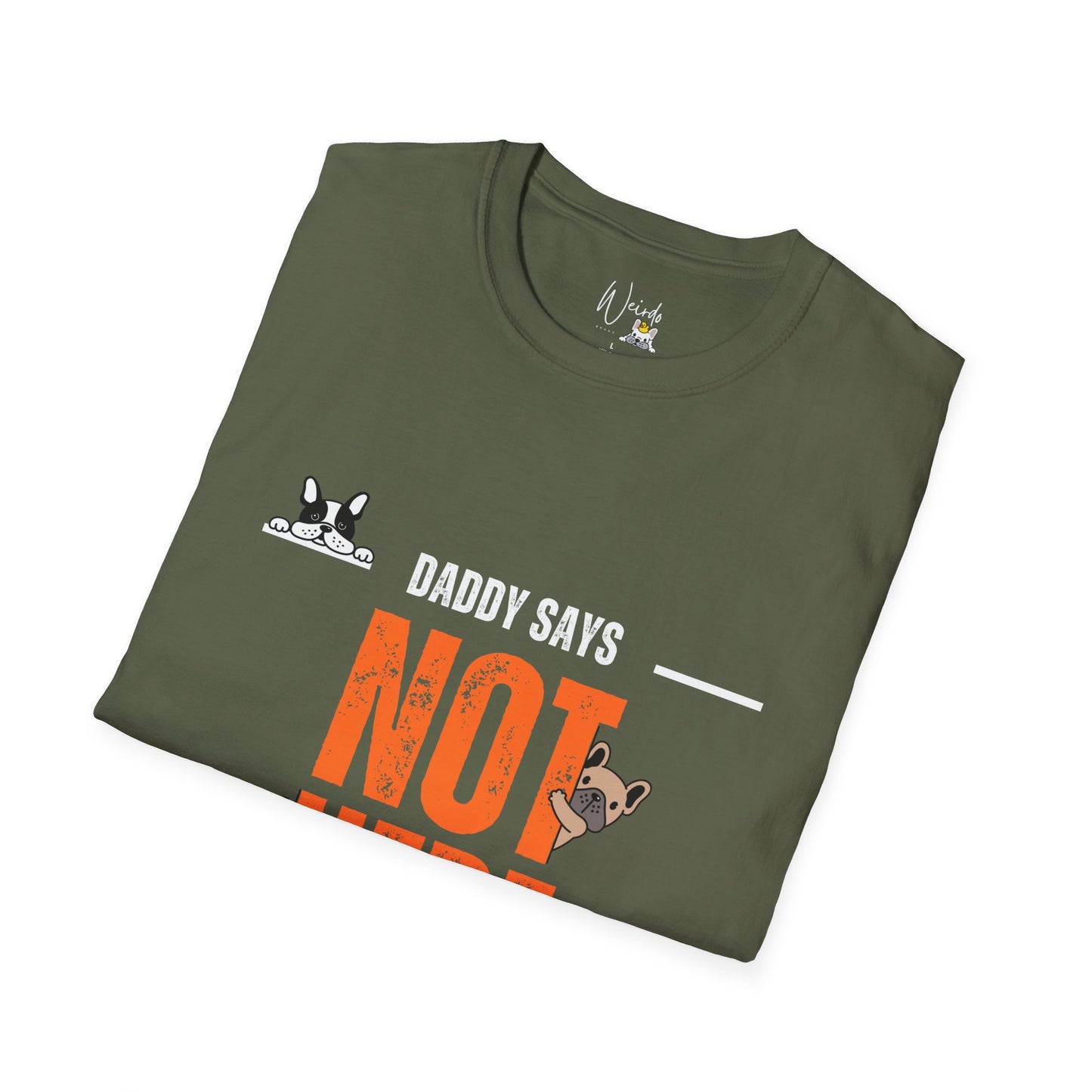 Not here Unisex Softstyle T-Shirt