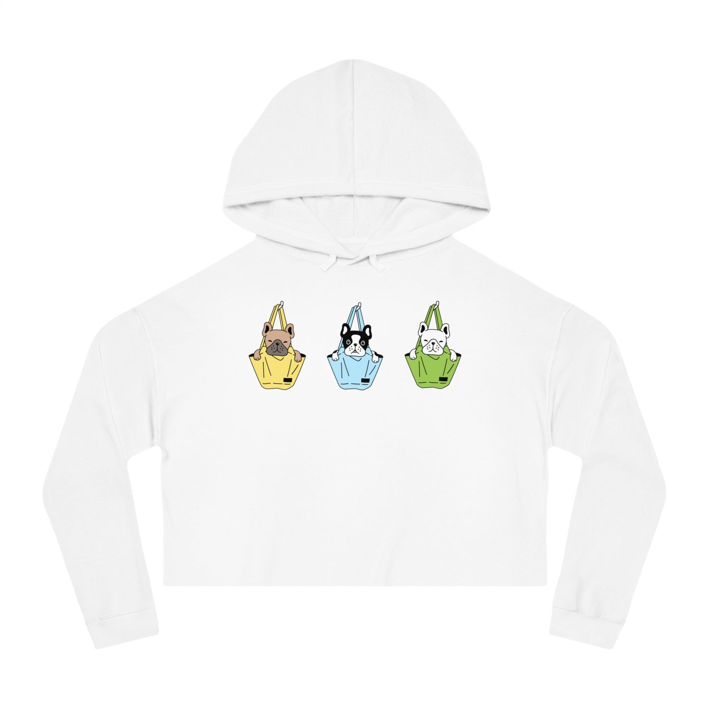 dog bag Women’s Cropped Hooded Sweatshirt