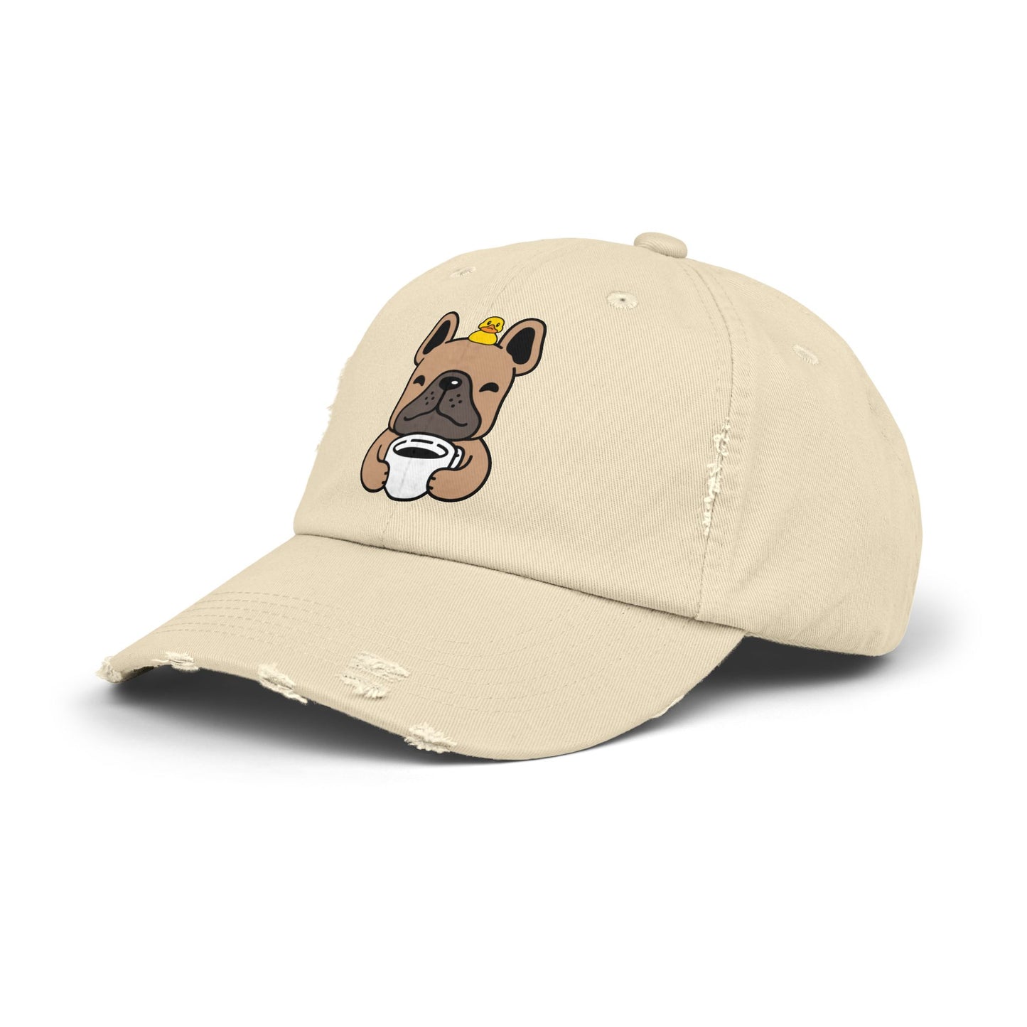 Dog coffee Unisex Distressed Cap