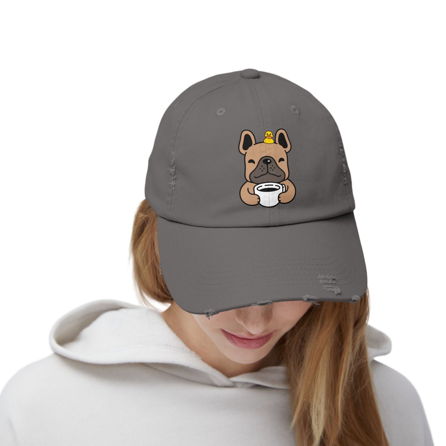 Dog coffee Unisex Distressed Cap