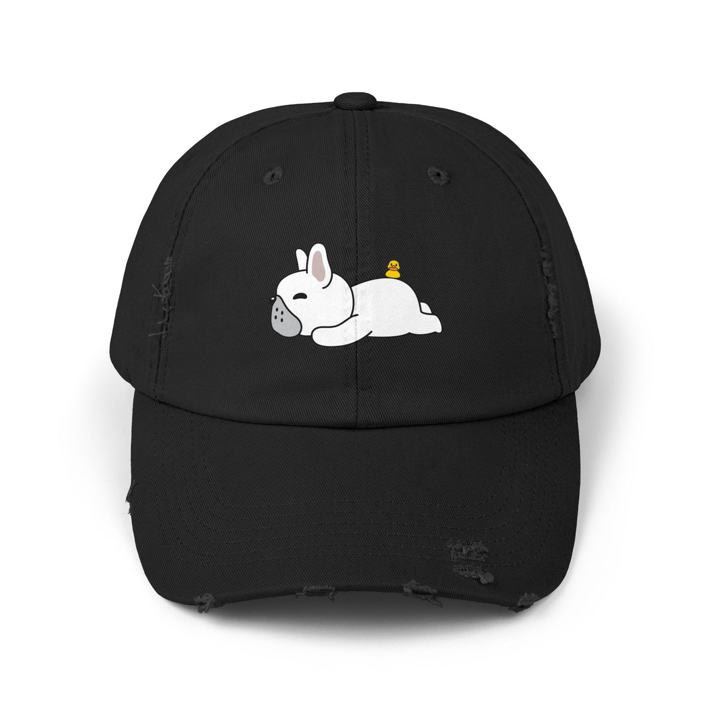 Dog and duck sleep Unisex Distressed Cap