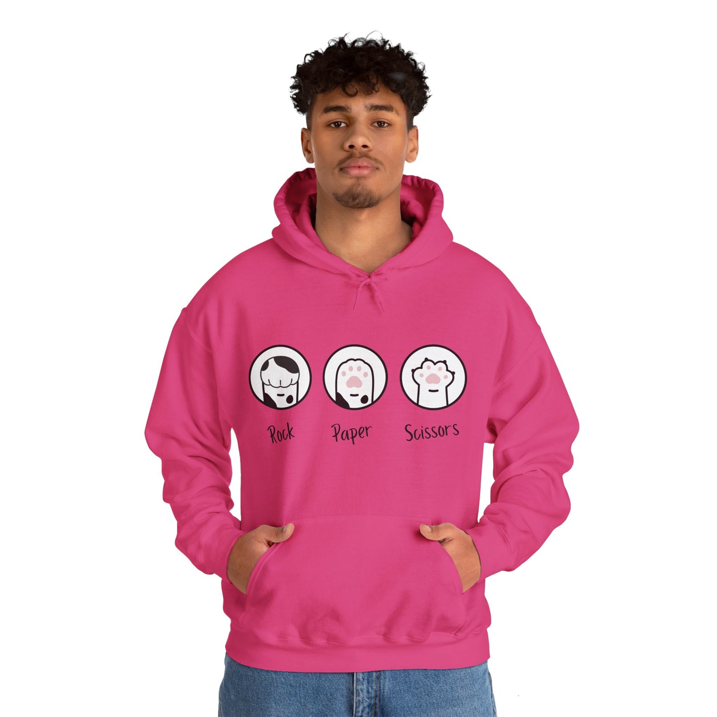 Rock paper scissors of Unisex Heavy Blend™ Hooded Sweatshirt