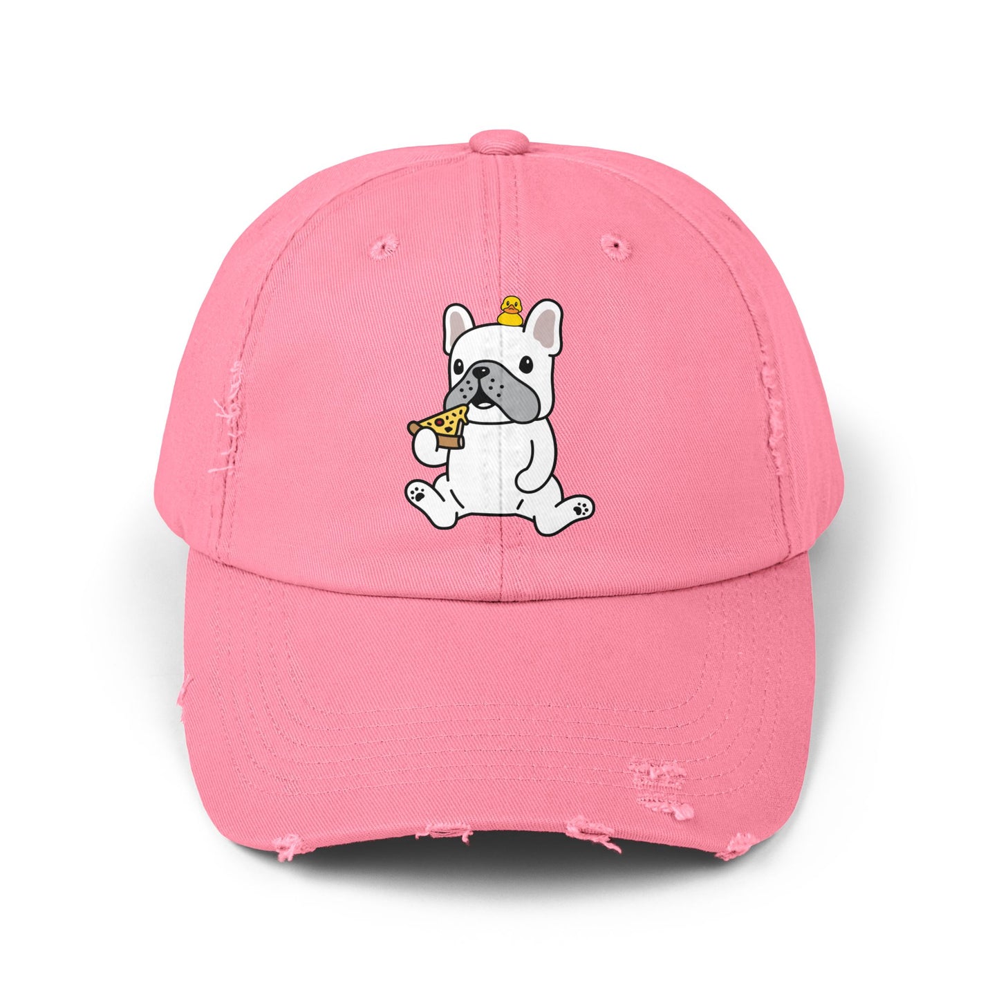 Dog pizza Unisex Distressed Cap