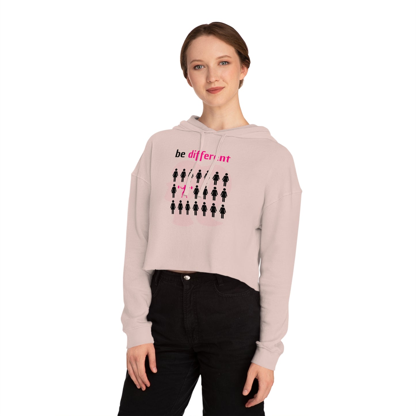 be different barbie Women’s Cropped Hooded Sweatshirt