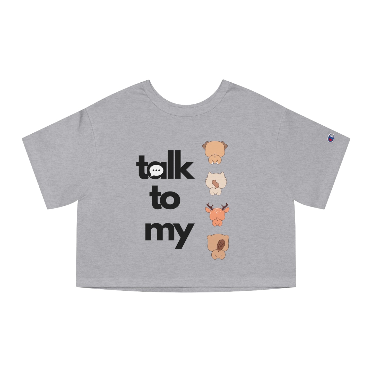 Talk to my Champion Women's Heritage Cropped T-Shirt