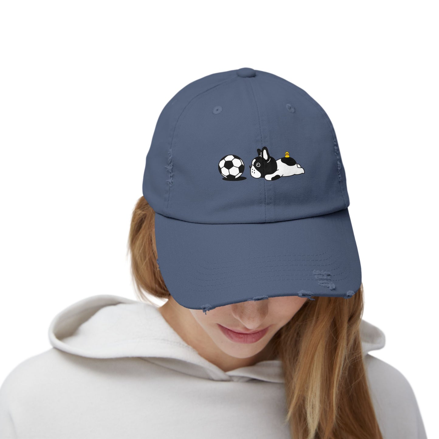 Dog soccer Unisex Distressed Cap