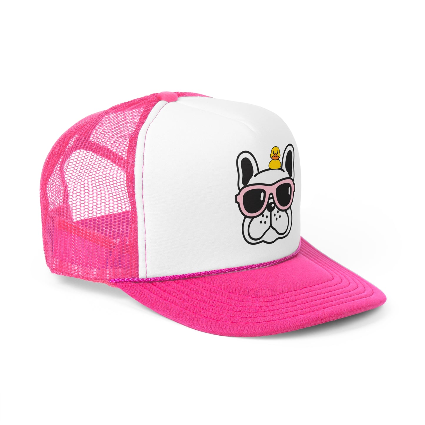 Dog pink Sunglass Trucker Caps