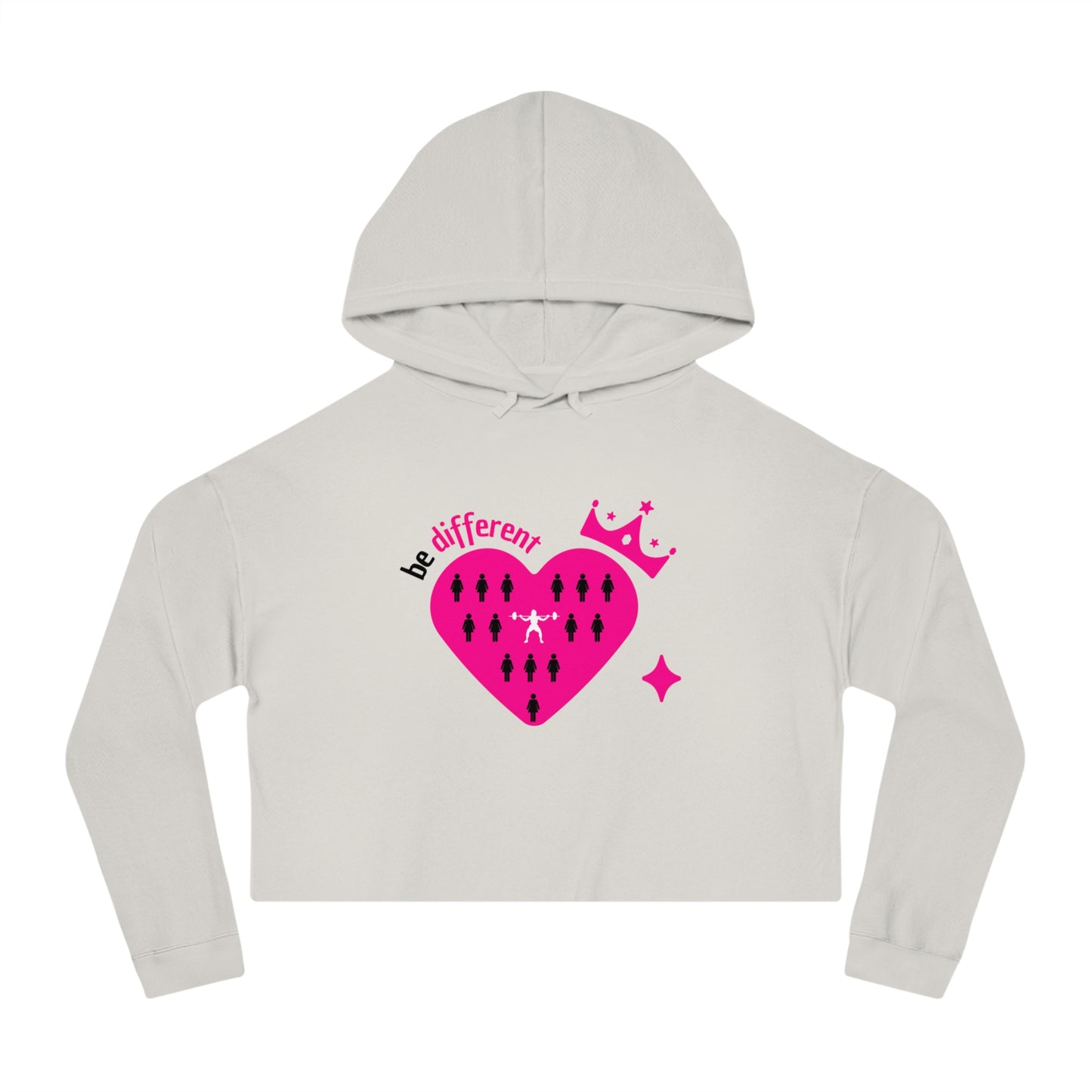 be different heart Women’s Cropped Hooded Sweatshirt