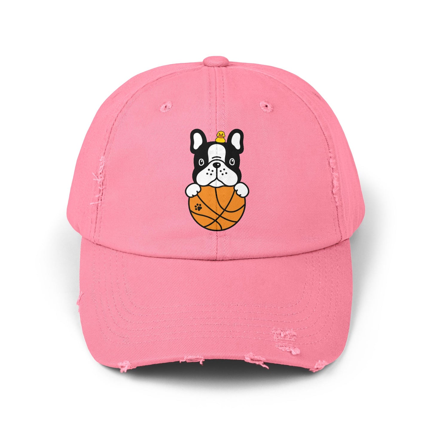 Dog basketball Unisex Distressed Cap