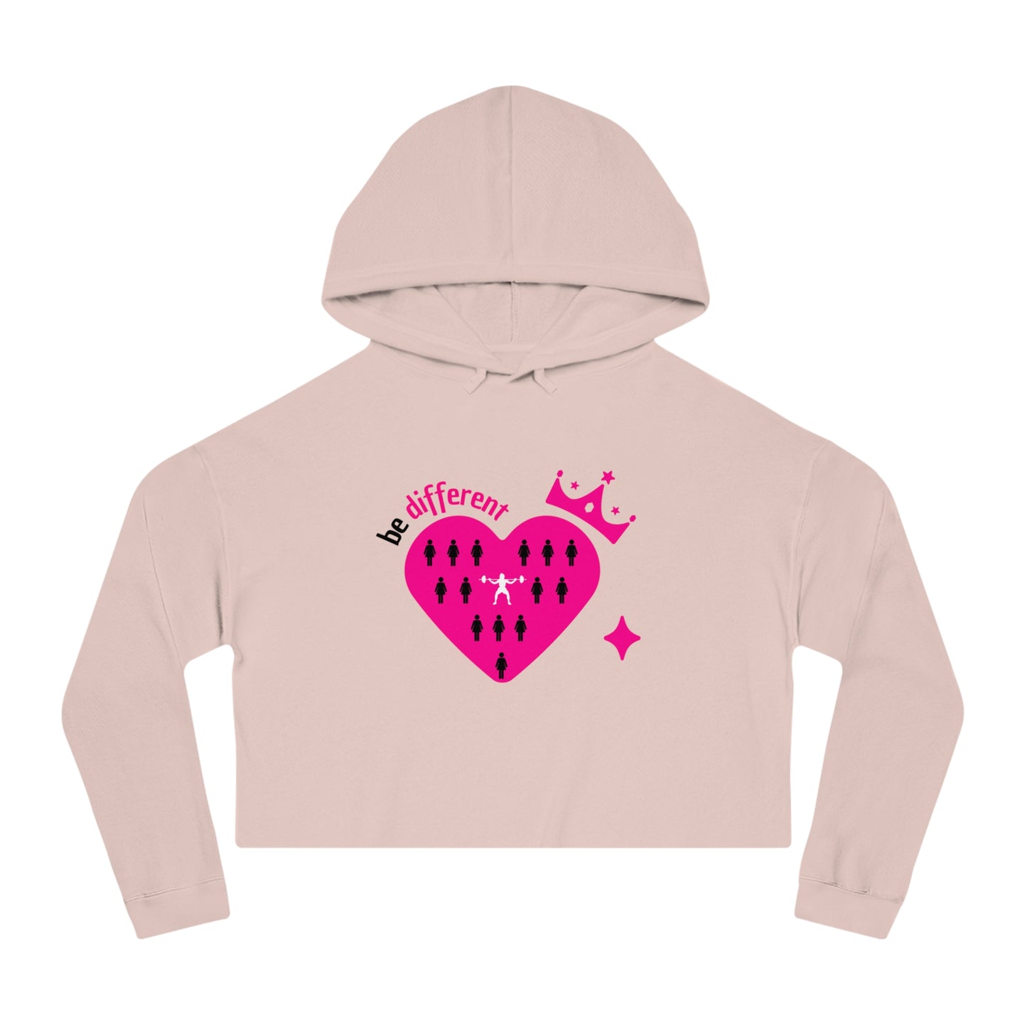 be different heart Women’s Cropped Hooded Sweatshirt