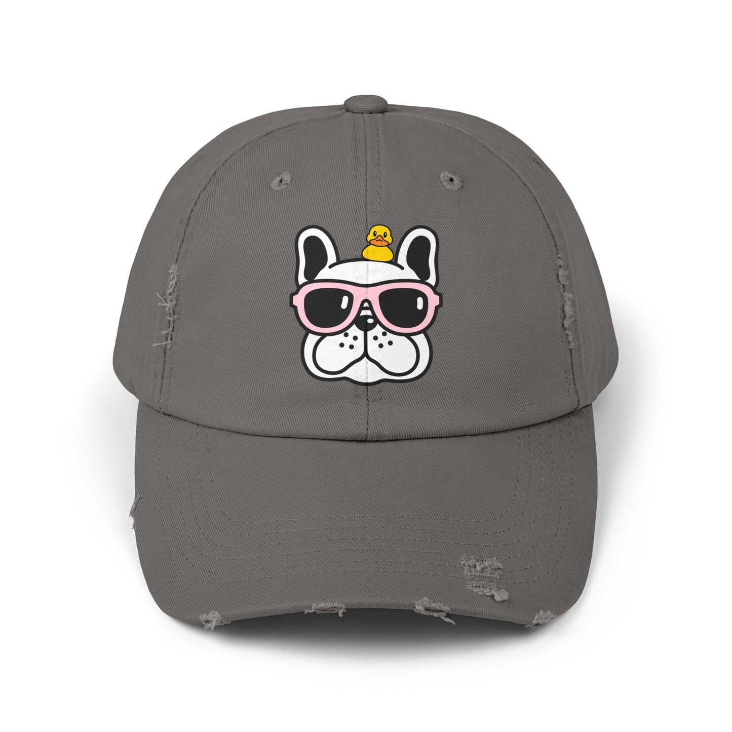 Dog and duck sunglass Unisex Distressed Cap