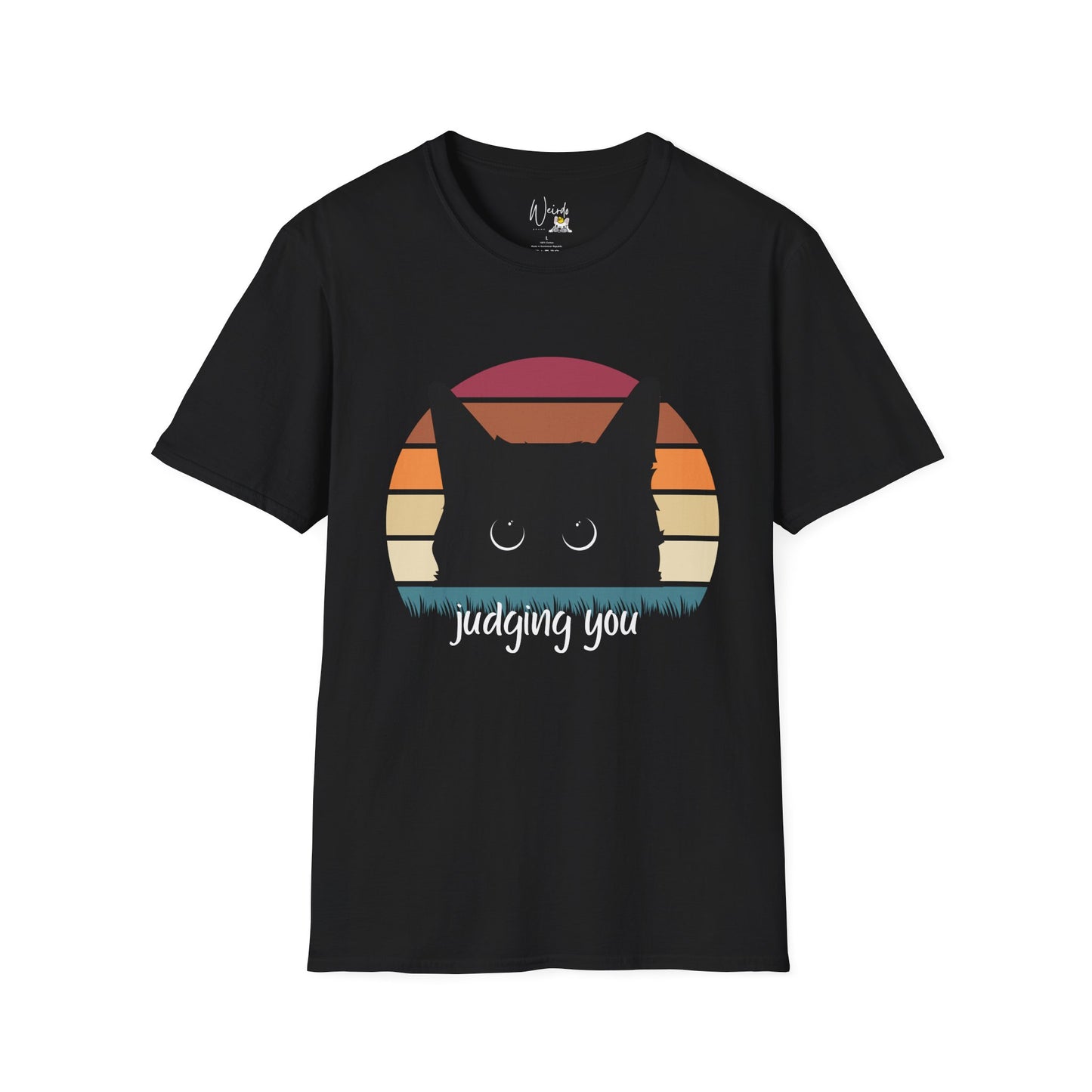 Cat judging you Unisex Softstyle T-Shirt