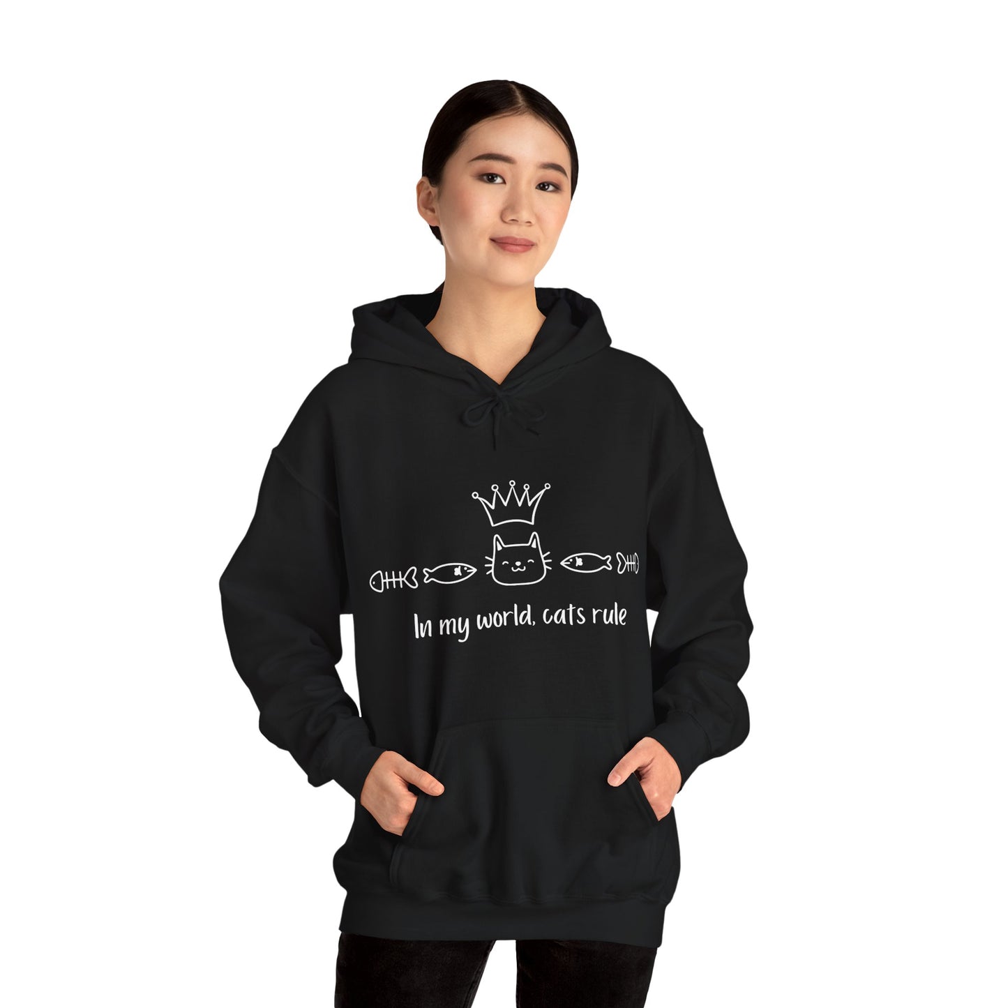 cats rule of Unisex Heavy Blend™ Hooded Sweatshirt