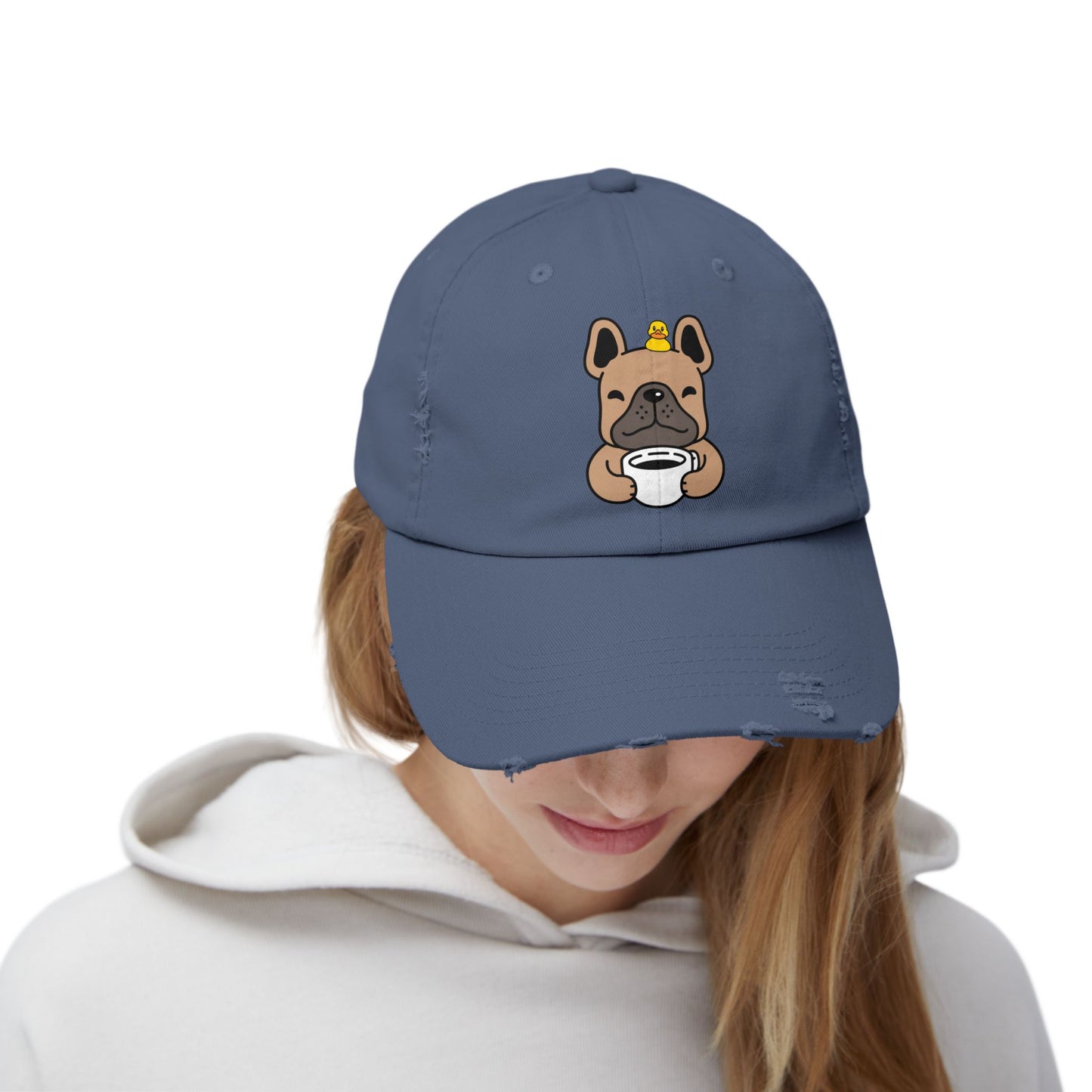 Dog coffee Unisex Distressed Cap