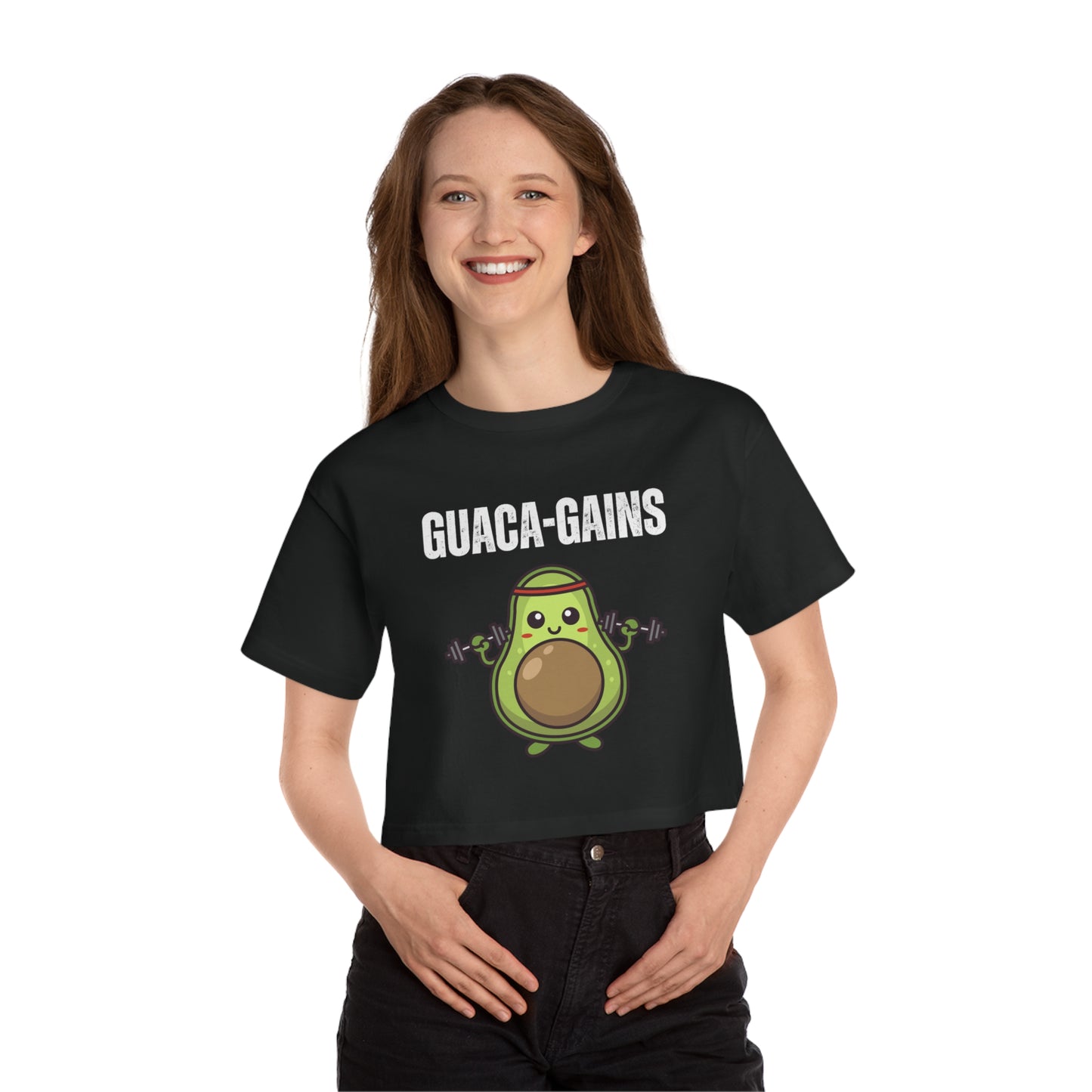 Guaca gain Champion Women's Heritage Cropped T-Shirt