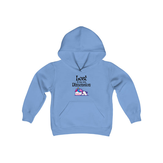 Lost in my dimension Youth Heavy Blend Hooded Sweatshirt