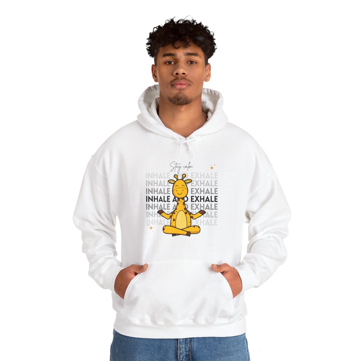 Inhale and Exhale of Unisex Heavy Blend™ Hooded Sweatshirt