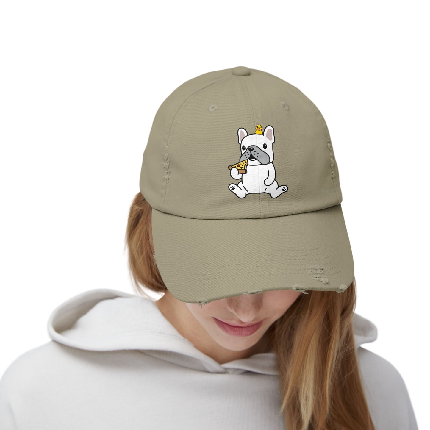 Dog pizza Unisex Distressed Cap