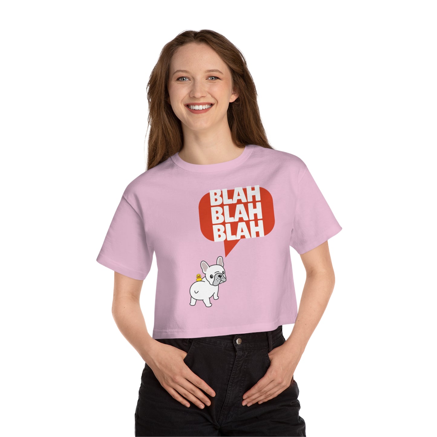 Blah blah blah Champion Women's Heritage Cropped T-Shirt