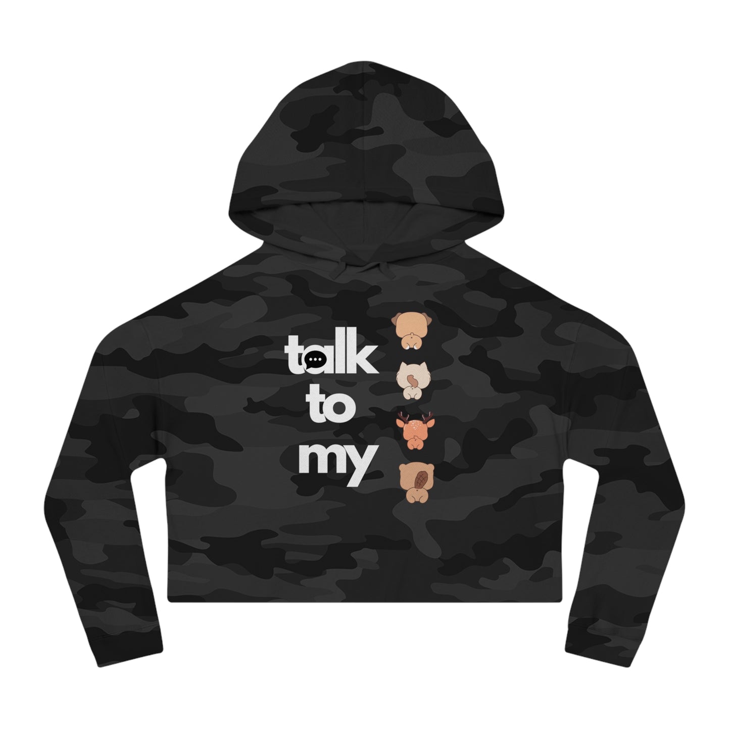 Talk to my Women’s Cropped Hooded Sweatshirt