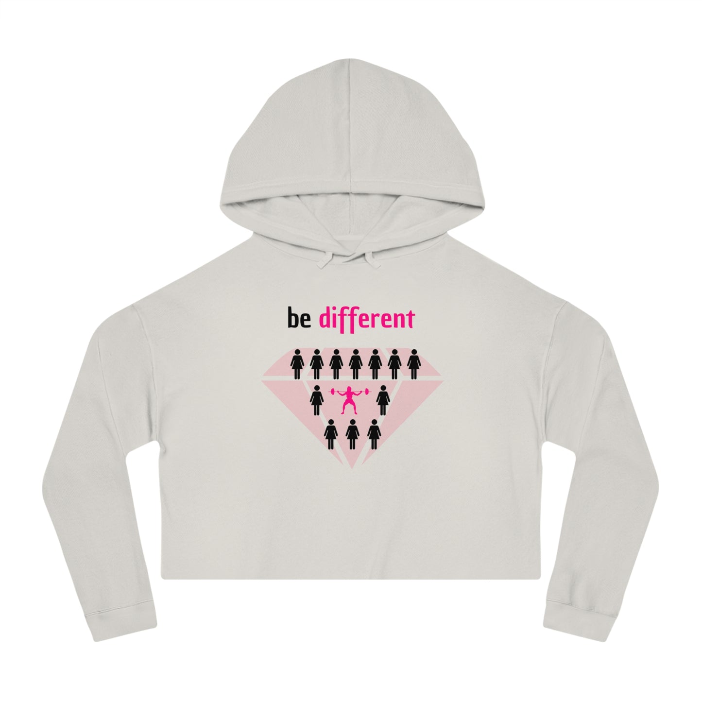 be different diamond Women’s Cropped Hooded Sweatshirt