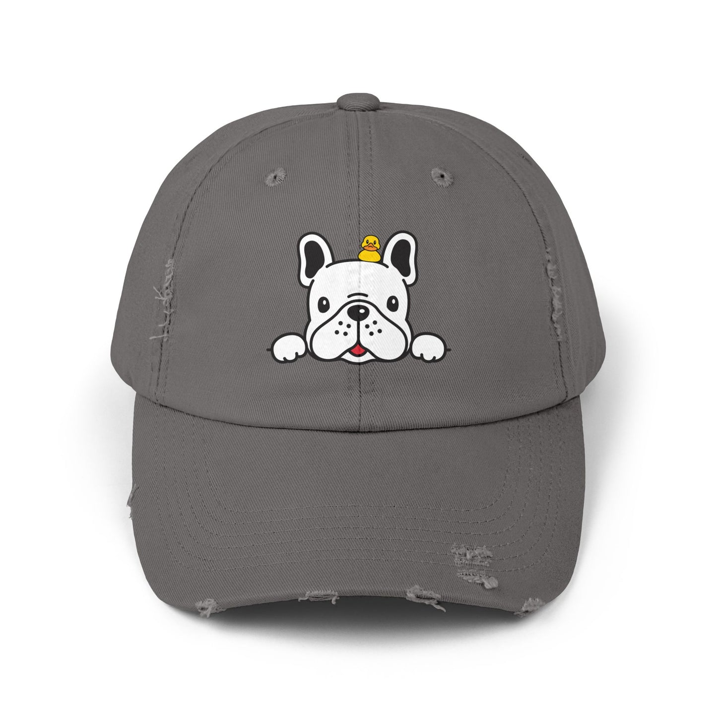 Dog and duck  1 Unisex Distressed Cap