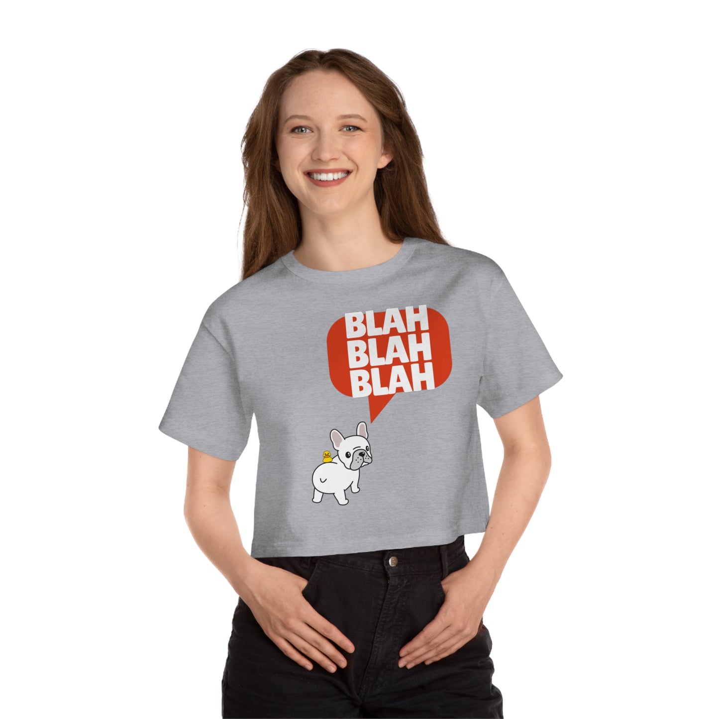 Blah blah blah Champion Women's Heritage Cropped T-Shirt