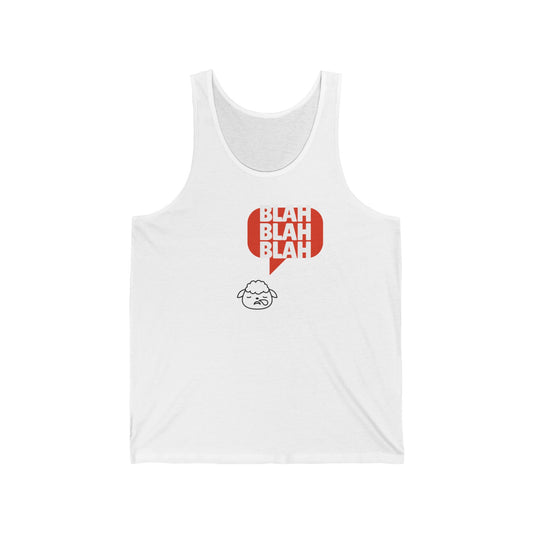 Blah blah blah Unisex Jersey Tank