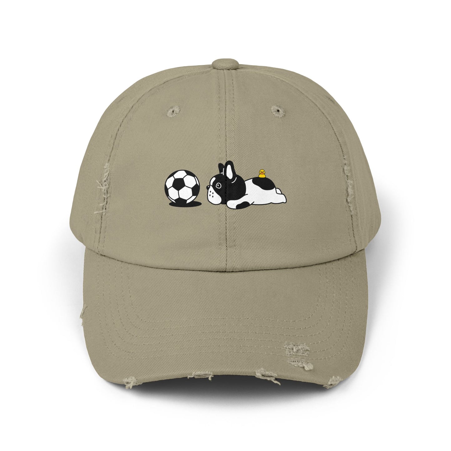 Dog soccer Unisex Distressed Cap