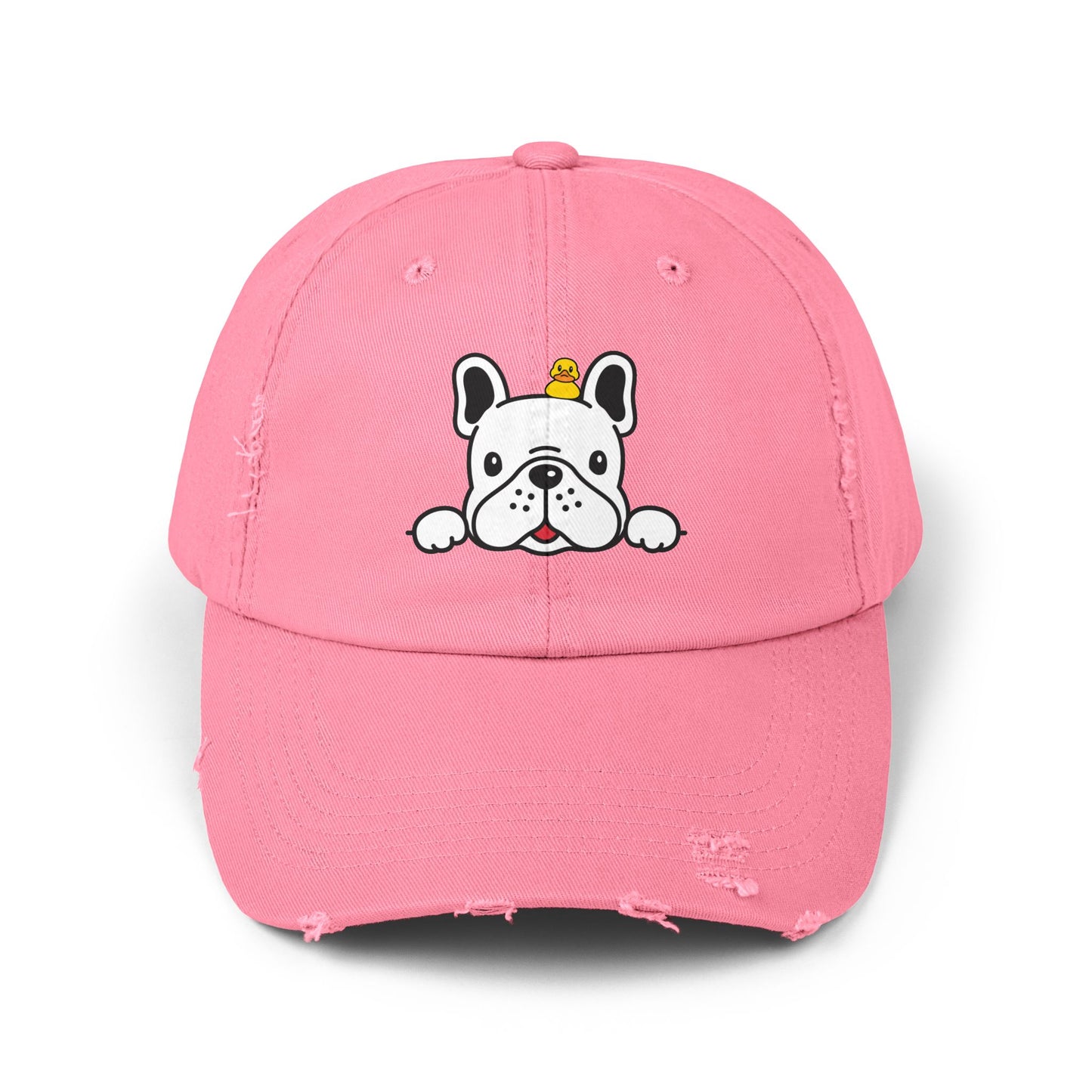 Dog and duck  1 Unisex Distressed Cap