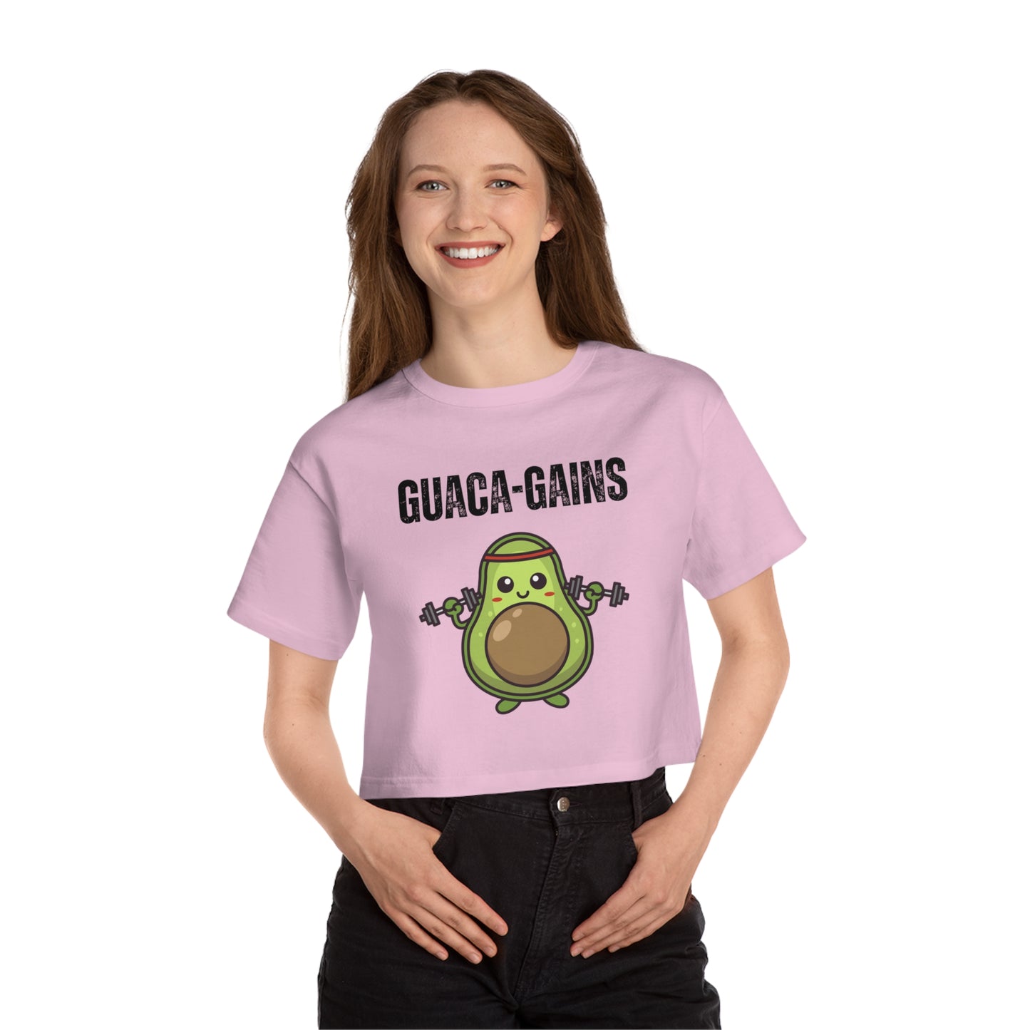 Guaca gain Champion Women's Heritage Cropped T-Shirt