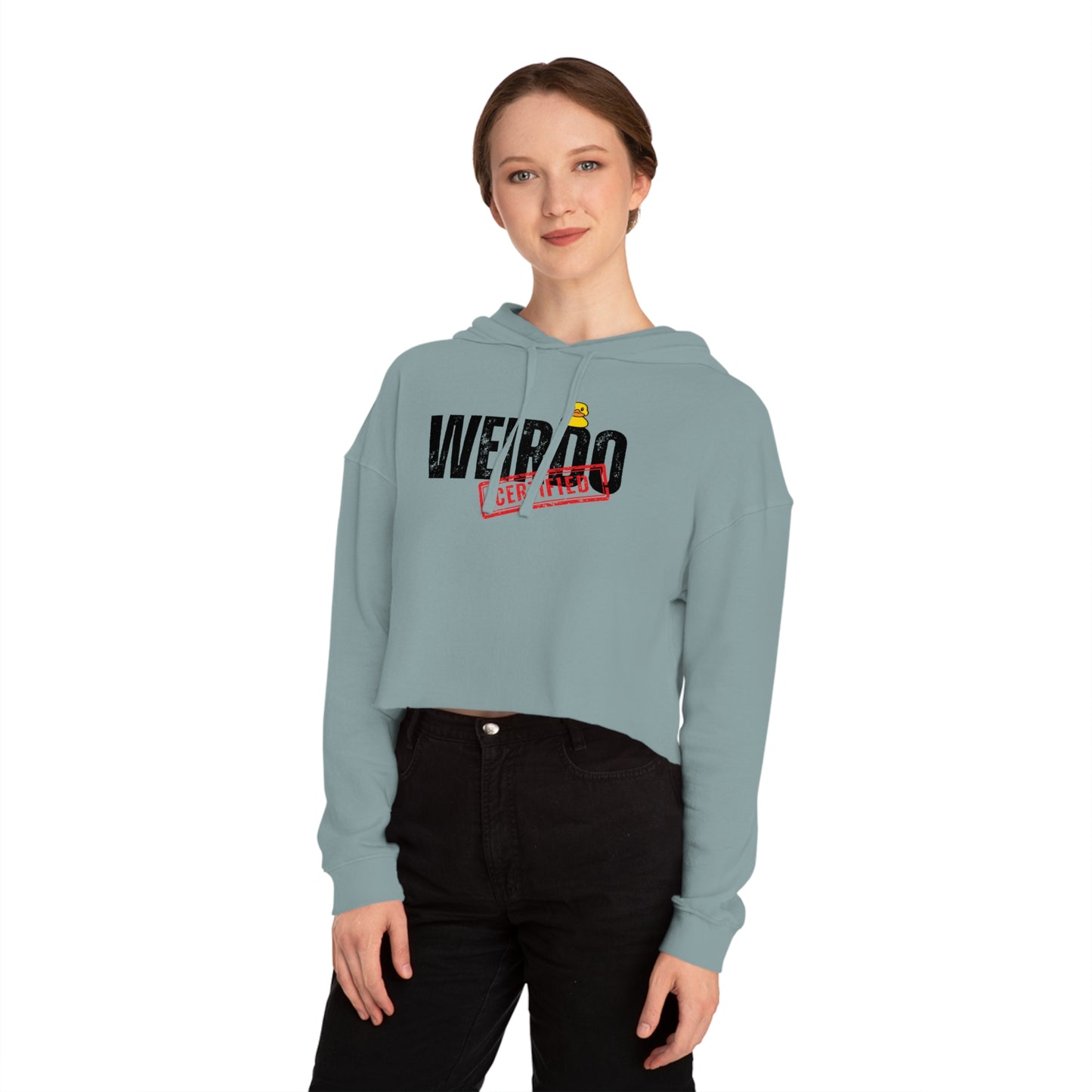 Weirdo certified Women’s Cropped Hooded Sweatshirt