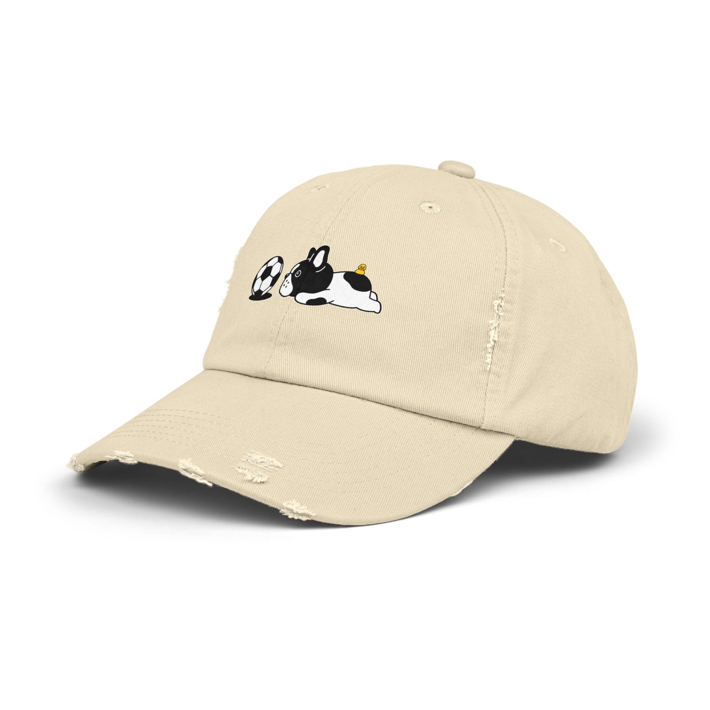 Dog soccer Unisex Distressed Cap