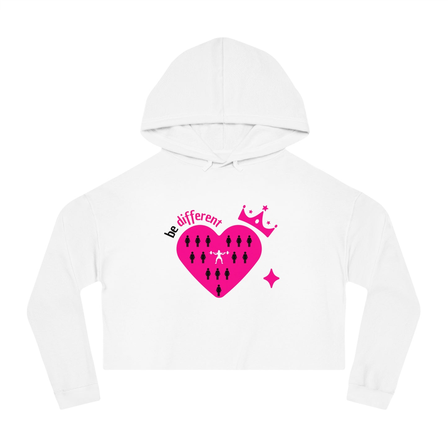 be different heart Women’s Cropped Hooded Sweatshirt