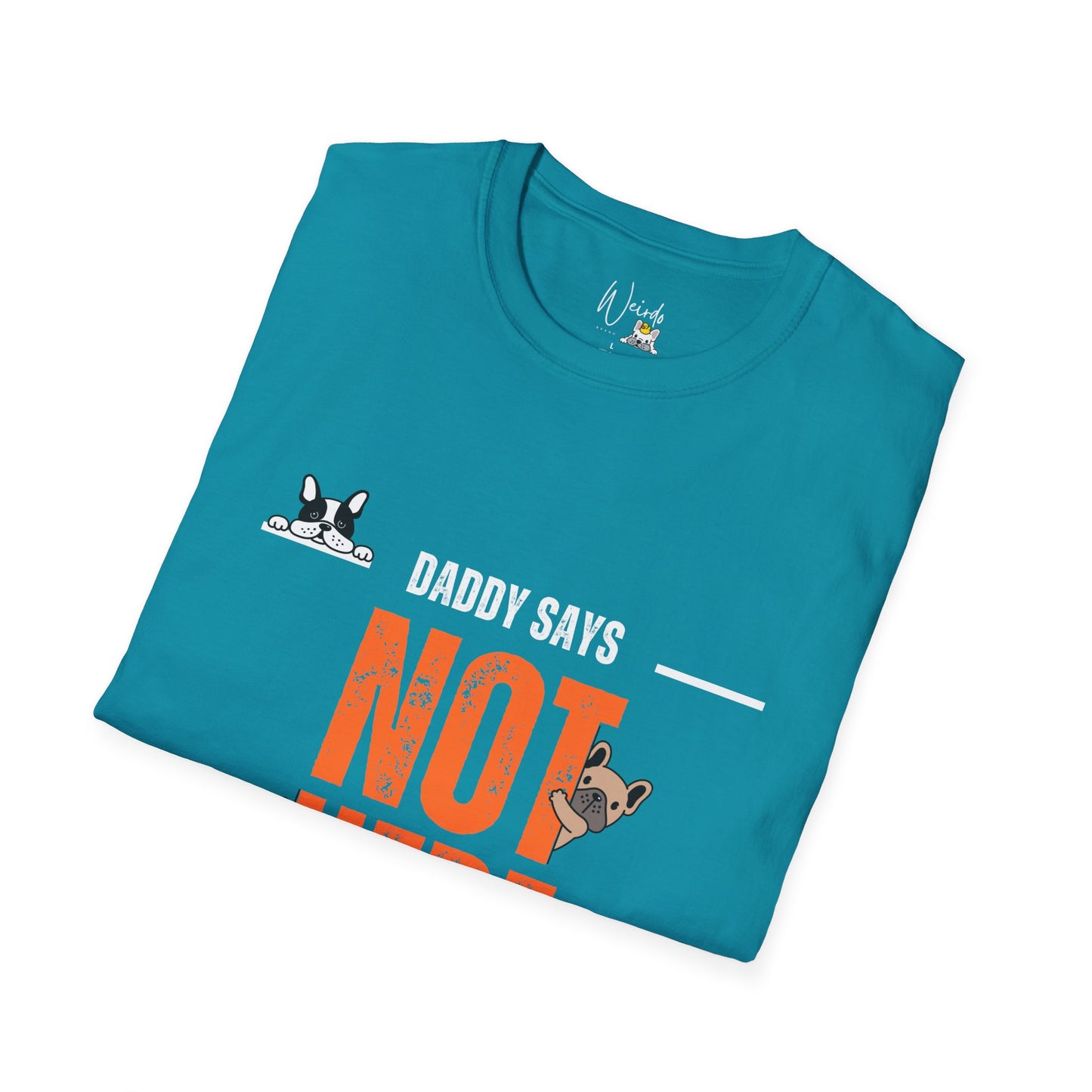 Not here Unisex Softstyle T-Shirt