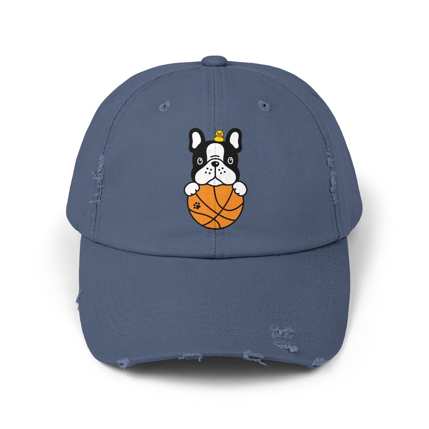 Dog basketball Unisex Distressed Cap