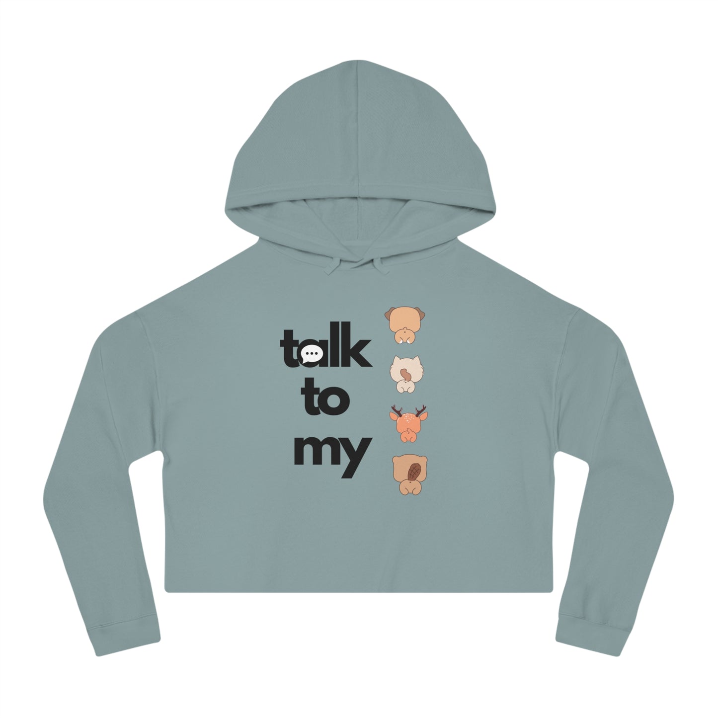 Talk to my Women’s Cropped Hooded Sweatshirt